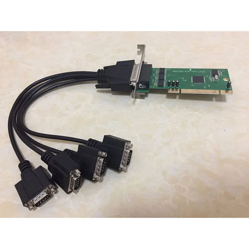 Серийная карта PCI 4 порта RS232 RS-232 DB9 Pin COM-адаптер мульти Серийный порт s-карта набор