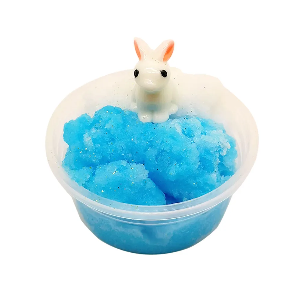 Красивый кролик Красочные облака слизи шпатлевка Ароматические стресс дети