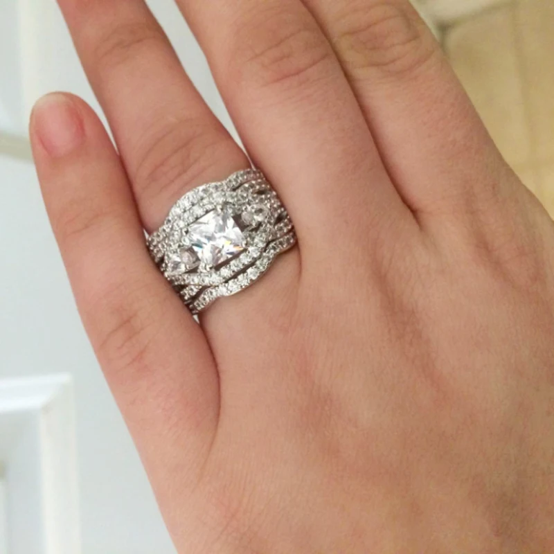 Роскошные модные мужские и женские кольца из нержавеющей стали набор