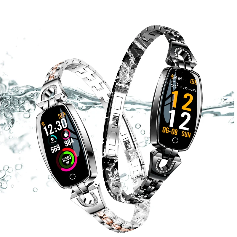 Женские Смарт часы H8 умный Браслет Монитор артериального давления пульса фитнес