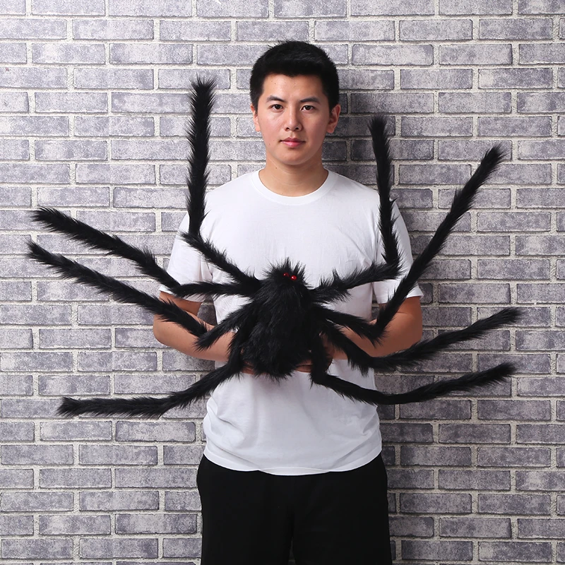 Decoración de Halloween Horror 150 cm juguete araña peluche gran tamaño para fiesta Casa decoración Hallowee | Дом и сад