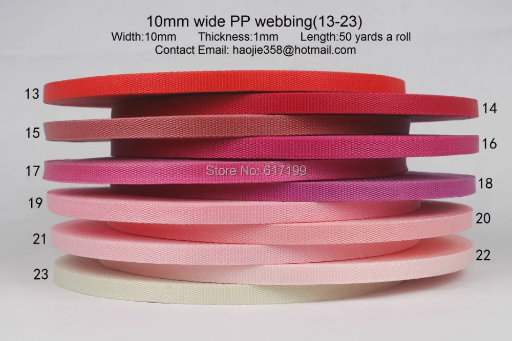 

3/8''inch(10mm)wide 50 yards long a roll PP webbing(13-23)