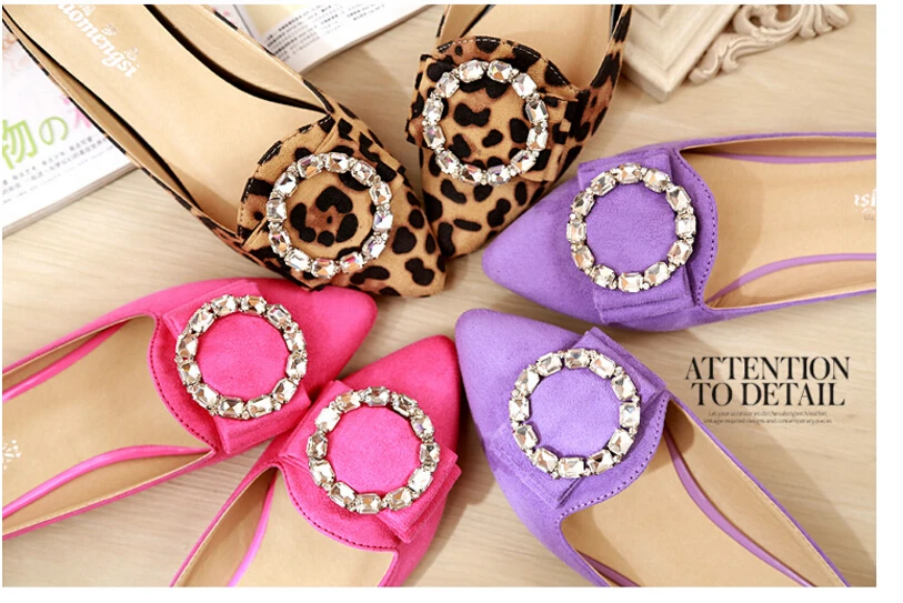 33-43 Big Yards For Women's Shoes Summer 2021 Diamond Cool Slippers Female Flat Baotou Lazy Leopard Slippers Single Shoes