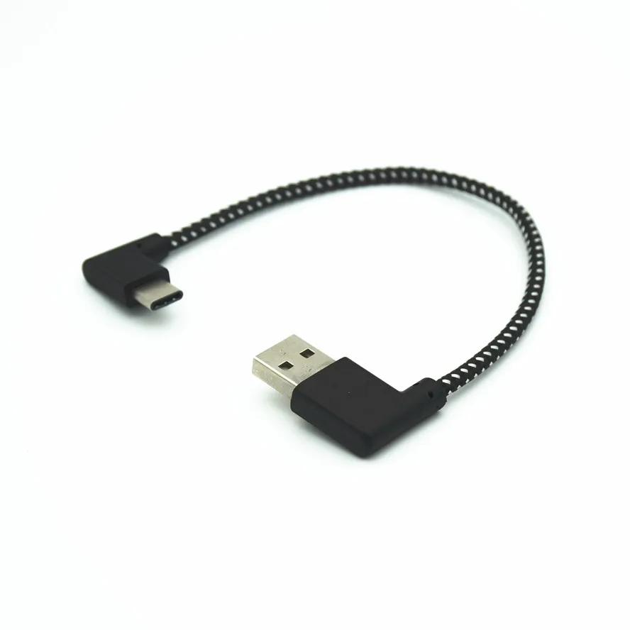 USB 2 0 папа левый угол тип c 3 1 Мужской кабель Реверсивный правый угловой двойной 90