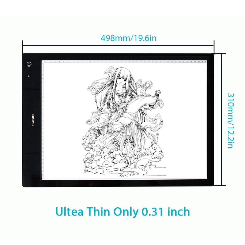 HUION LB3 Беспроводной светодиодный светильник для отслеживания светильник коробка Батарея приведенный в действие