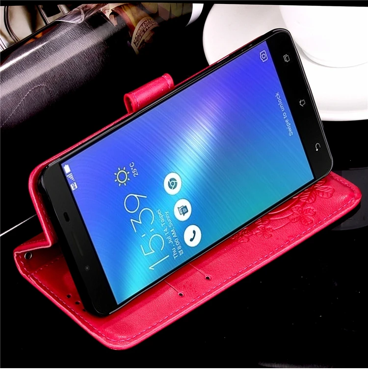 Чехол для телефона Etui для Asus ZenFone 3 Max ZC553KL, Роскошный кожаный бумажник, откидная крышка для ZenFone3 Max ZC553KL, корпус Capinha