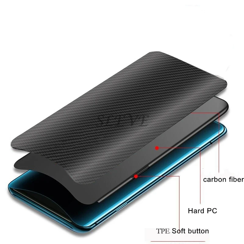 Для OPPO Find X чехол из карбонового волокна жесткий Ультратонкий поликарбоната для
