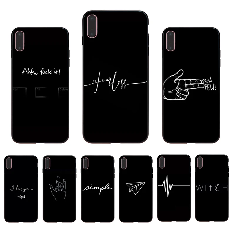 IMIDO белый и черный бесстрашный Библейский силиконовый мягкий чехол для Iphone7 8 7PLUS