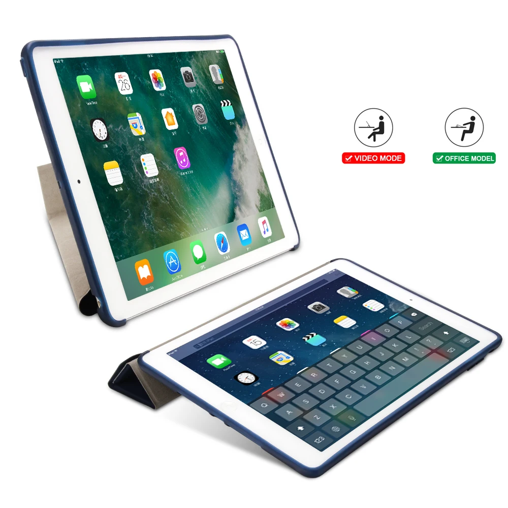 Case for iPad Air 5 PU Leather Full with TPU Soft Back Multi-Fold Smart Cover 1 A1474 A1475 A1476 | Компьютеры и офис