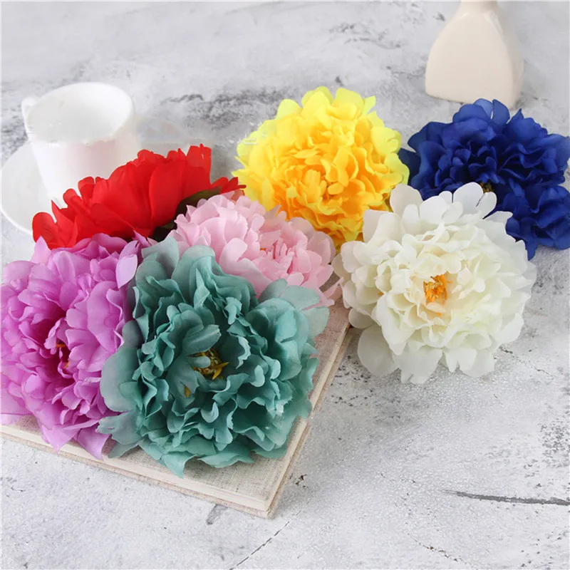 5pcs Large Peony Flower Head Silk Artificial For Wedding Party Home Decoration DIY Craft 13cm | Дом и сад