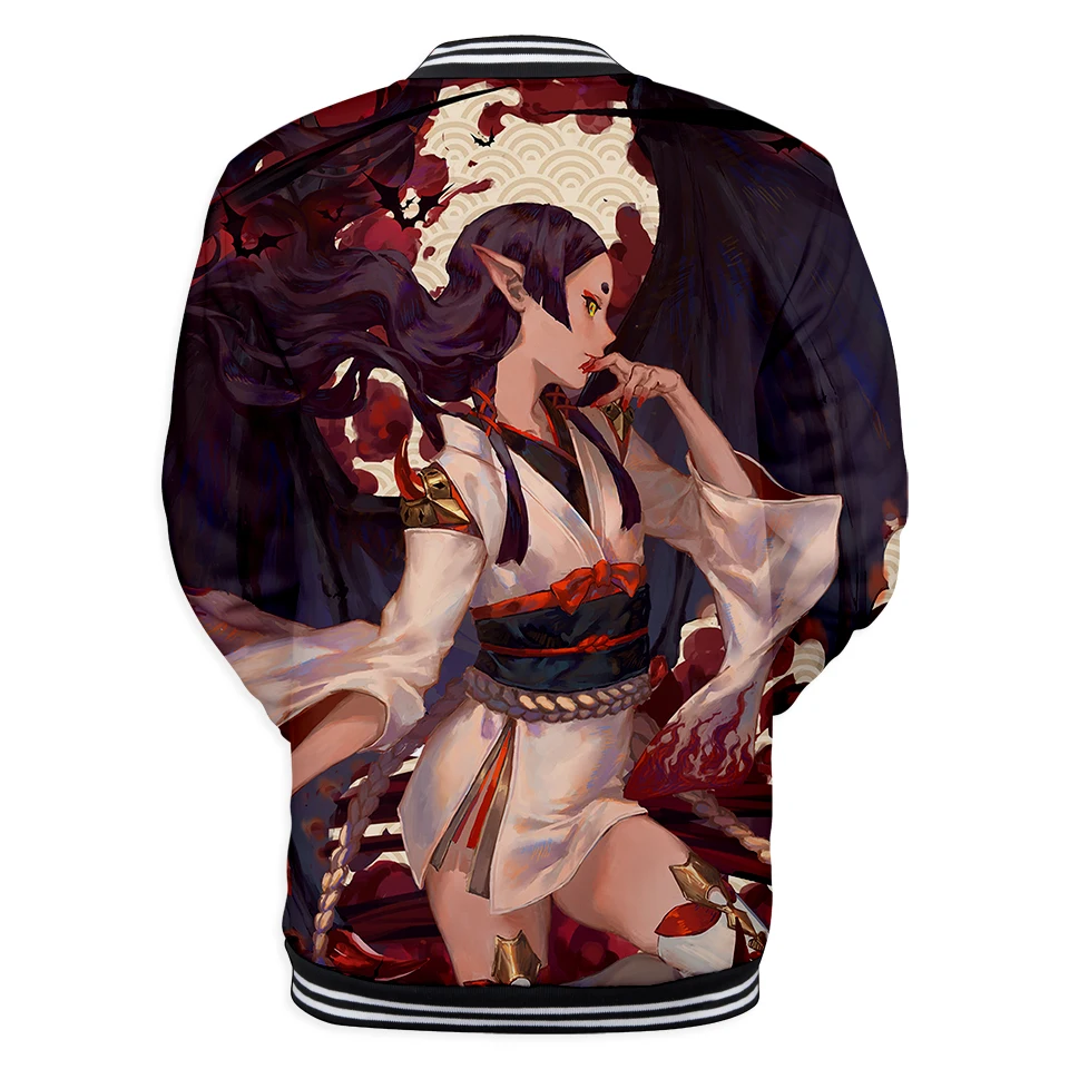 

NEW Onmyoji Game Jacket Men/Women Hip Hop Fashion Jacket Baseball Jacket Long Sleeve Streetwear capless Tracksuit
