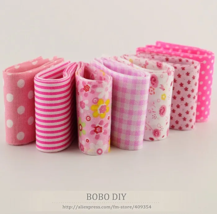 Новинка 7 шт./лот хлопок розовые комплекты ткань поездок 5 см x 100 см Jelly roll стежка ткани Лоскутное текстильной швейной игрушки tildas