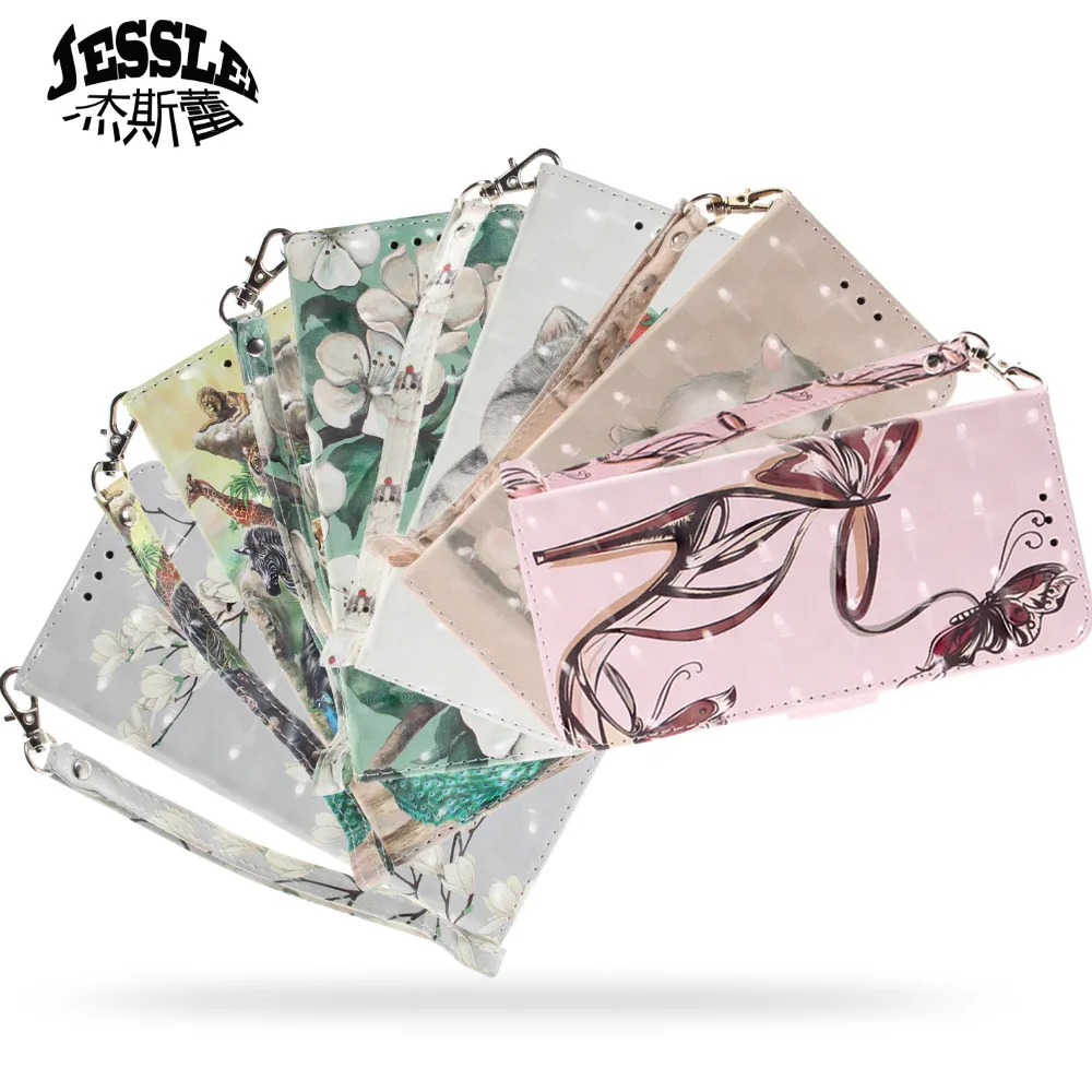 Роскошный флип кошелек с мультяшными животными Чехол книжка для NOKIA 8 1