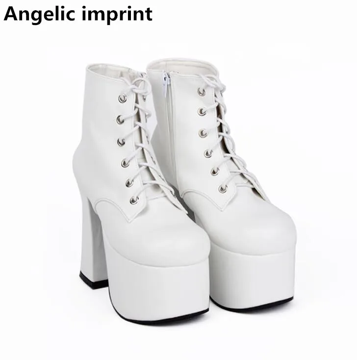 Женские мотоциклетные сапоги панк до лодыжек на высоком каблуке 12 5 см