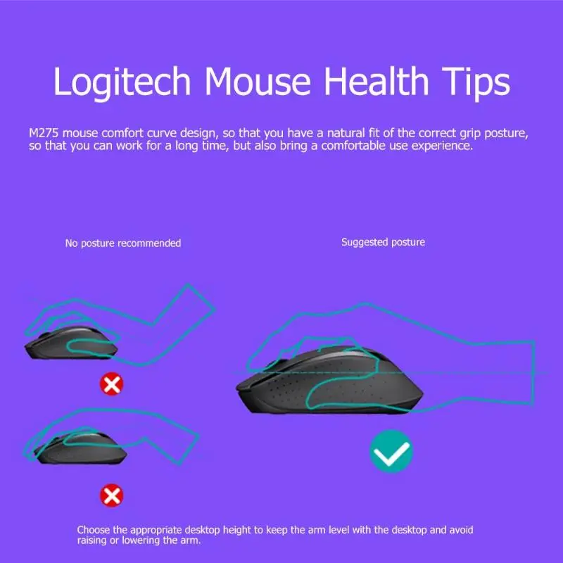 Беспроводная мышь logitech M280 1000 dpi, 3 кнопки, оптическая мышь, портативная игровая мышь с usb-приемником для ноутбука, настольного ПК