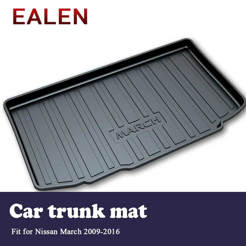 EALEN For Nissan March K13 2009 2010 2011 2012 2013 2014 2015 2016 Car Anti-slip mat Accessories 1Set Car Cargo rear trunk mat