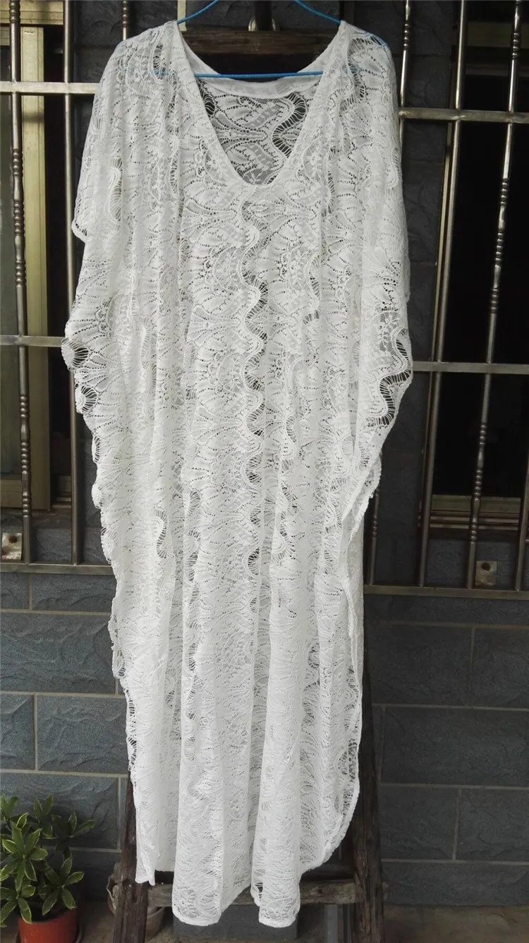 Boho платья для женщин белое кружевное платье для женщин Элегантная туника длинные платья макси пляжная одежда платье размера плюс летнее Sommerkleid