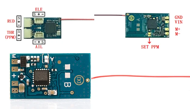 Мини RX 1 1g приемник для FS FlySky 8CH AFHDA или 6CH Hubsan MCU + RFIC ANT Mini Frsky|rx receiver|flysky receiverflysky 8ch |