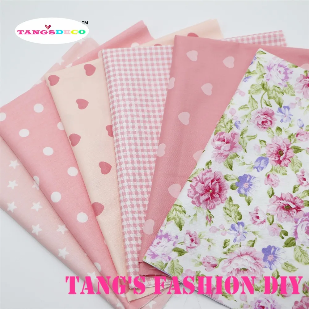6 шт. --- Высокое качество 40x50 см Сделай Сам хлопчатобумажная ткань розовый стиль