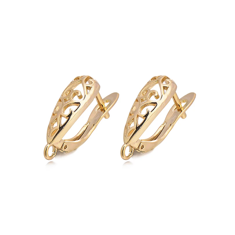 gold Pipitree DIY серьги-кольца фурнитура для изготовления ювелирных изделий Медь CZ Циркон Серебро Золото Цвет Круглые Серьги Крючки застежки аксессуары - Цвет: gold