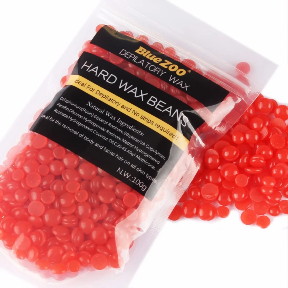 Горячая продажа 100 г восковые бобы 10 цветов для депиляции горячая пленка твердый