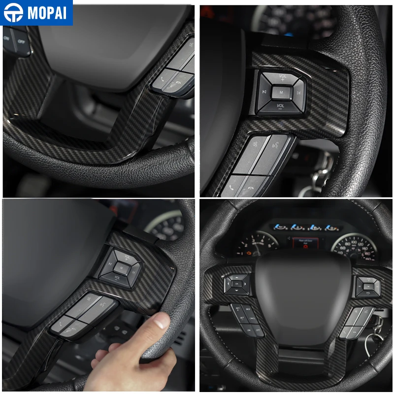 Декоративная накладка на руль MOPAI АБС пластик для Ford F150 2015|interior accessories| |