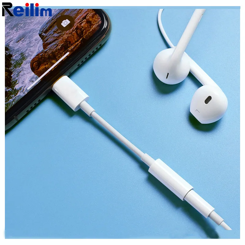Адаптер для наушников Reilim 3 5 с разъемом lightning на аудиокабель мм поддержкой ios 12 iphone
