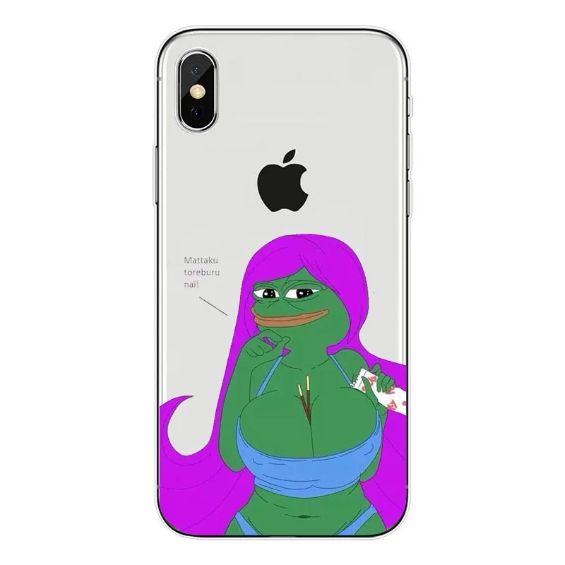Для iPhone 11 7 7Plus 6S 6Plus 8 8Plus XS MAX XR SE Pepe Memes Sad Frog Мягкий ТПУ чехол для телефона Модный