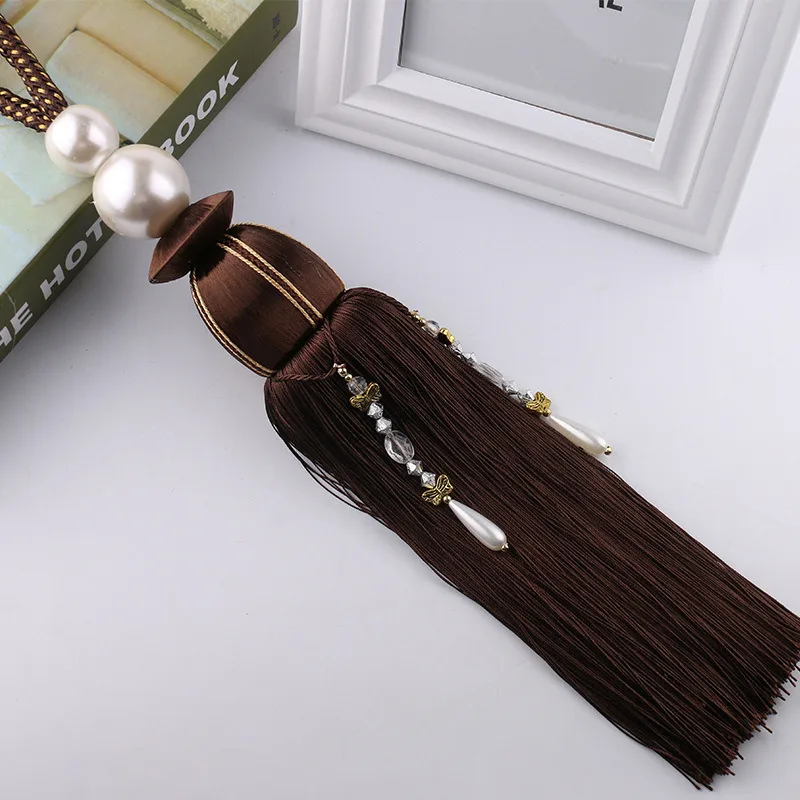 1 пара завязки для штор с жемчужинами и бусинами|tassel tieback|tiebacks for curtainshanging tassels |