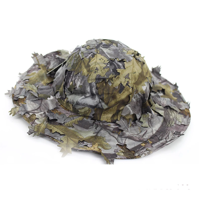 Wide Brim grey Армейская Кепка с принтом кленового листа, антитеррористические камуфляжные шапки для мужчин, военная тренировочная Кепка для джунглей, Кепка для улицы с широкими полями, солнцезащитная Кепка - Цвет: Wide Brim grey