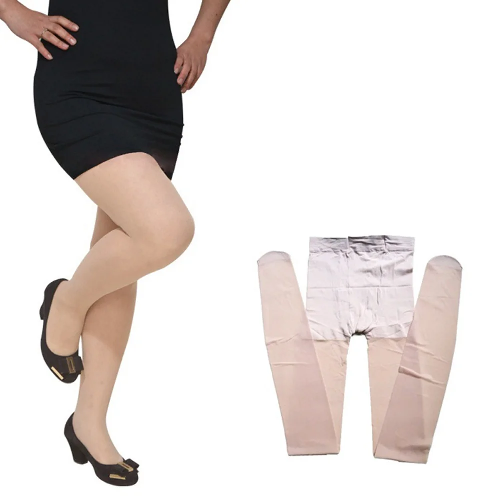 Бежевый Горячие большие размеры Модные женские колготки сексуальные Колготки для беременных Колготки Чулки трикотаж GM - Цвет: Бежевый