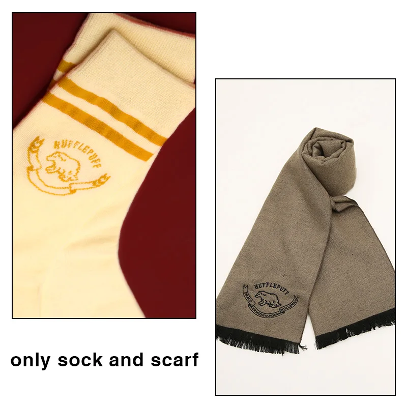 Hufflepuff Ravenclaw Salazar Слизерин Гриффиндор шарф носок для женщин и мужчин - Цвет: sock and scarf
