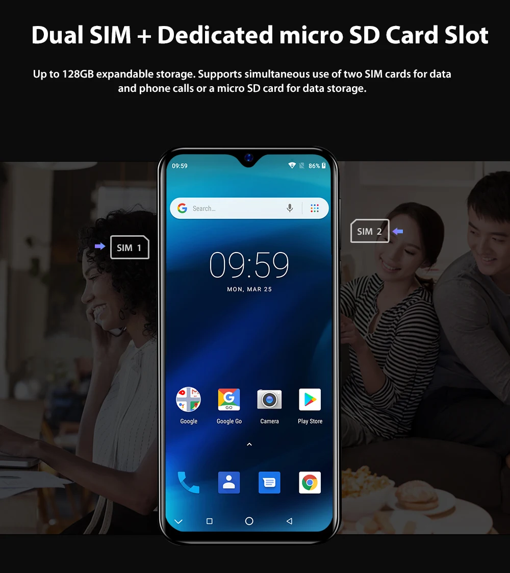 Blackview A60 4080 мАч Смартфон Android 8,1 13 МП камера заднего вида 16 Гб сотовый телефон MT6580 четырехъядерный 6," экран капли мобильный телефон