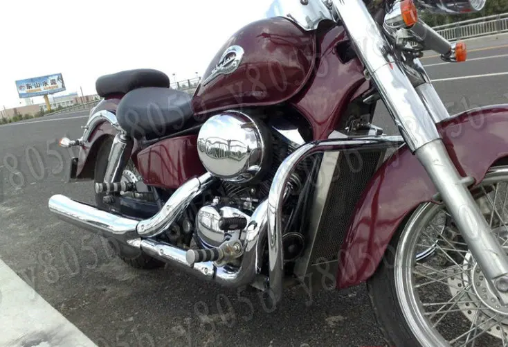 Мотоцикл Хромированные Металлические защита двигателя для Honda Shadow VT400 VT 750 1997 1998 1999 2000 2001 2002 2003