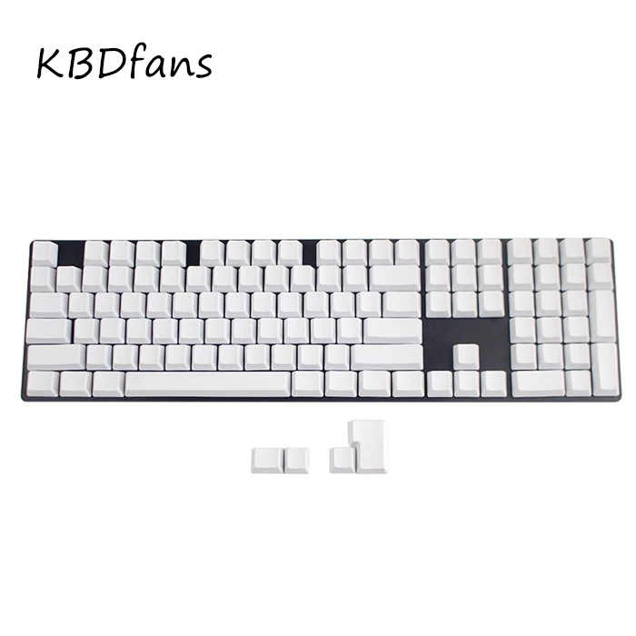 NPKC пустой Печатный 108 клавиш смешанный цвет OEM профиль толстые pbt колпачки для wried usb mechaniacal игровая клавиатура keycap - Цвет: white