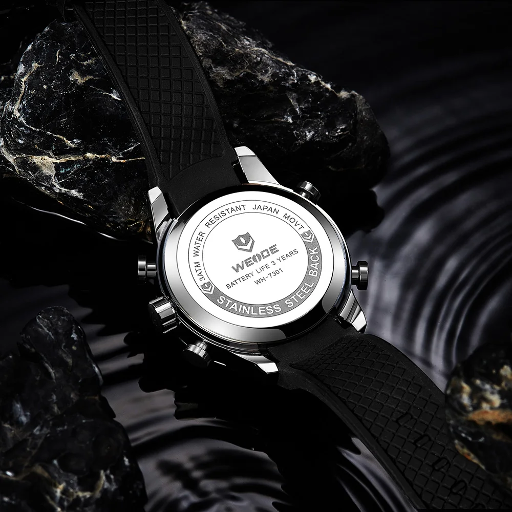 WEIDE мужские спортивные роскошные повседневные Аналоговый светодиодный дисплей