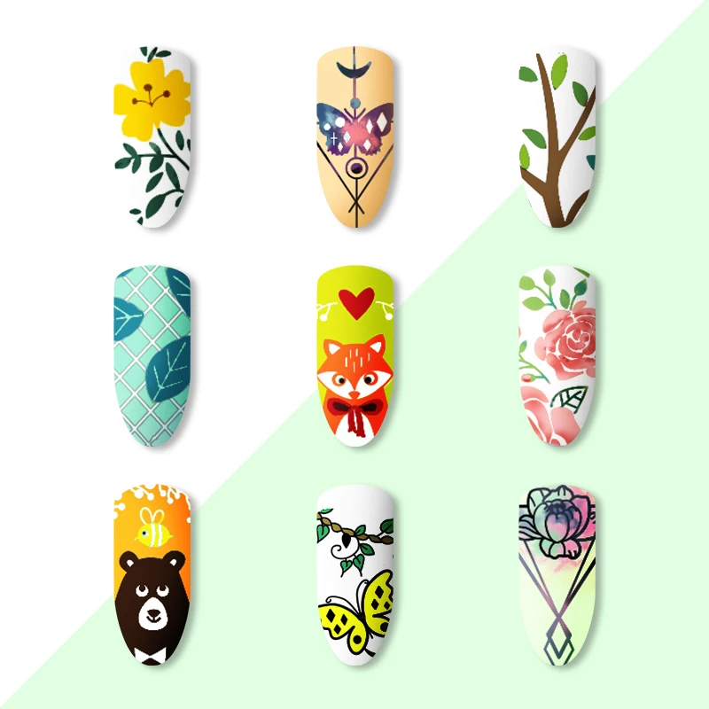 Шаблоны для дизайна ногтей BORN PRETTY шаблонные штампы с изображением оленя совы