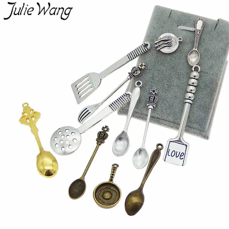 Julie Wang 12 шт. Смешанная ложка кухонная лопатка кастрюля вилка подвески посуда из