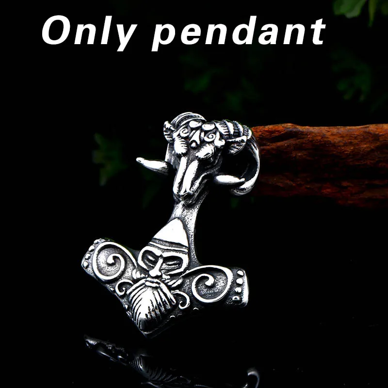 only pendant Стальной солдат уникальные продукты ожерелье с кулоном викинга из нержавеющей стали высокого качества Модные мужские ювелирные изделия - Окраска металла: only pendant