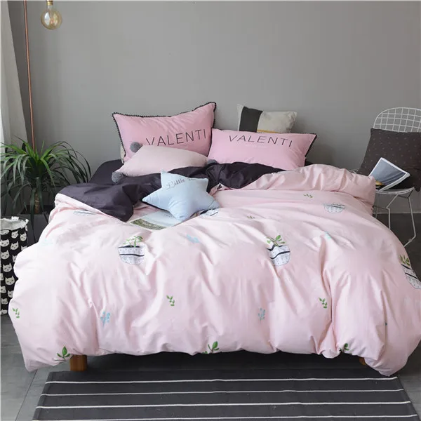 style5 4 шт. хлопок пододеяльник наборы мультфильм Кактус печатных пододеяльник наволочка простыня постельное белье королева комплект постельного белья королевского размера - Цвет: style5
