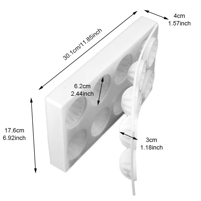 Силиконовая форма для цветочных шариков с 8 отверстиями инструменты выпечки