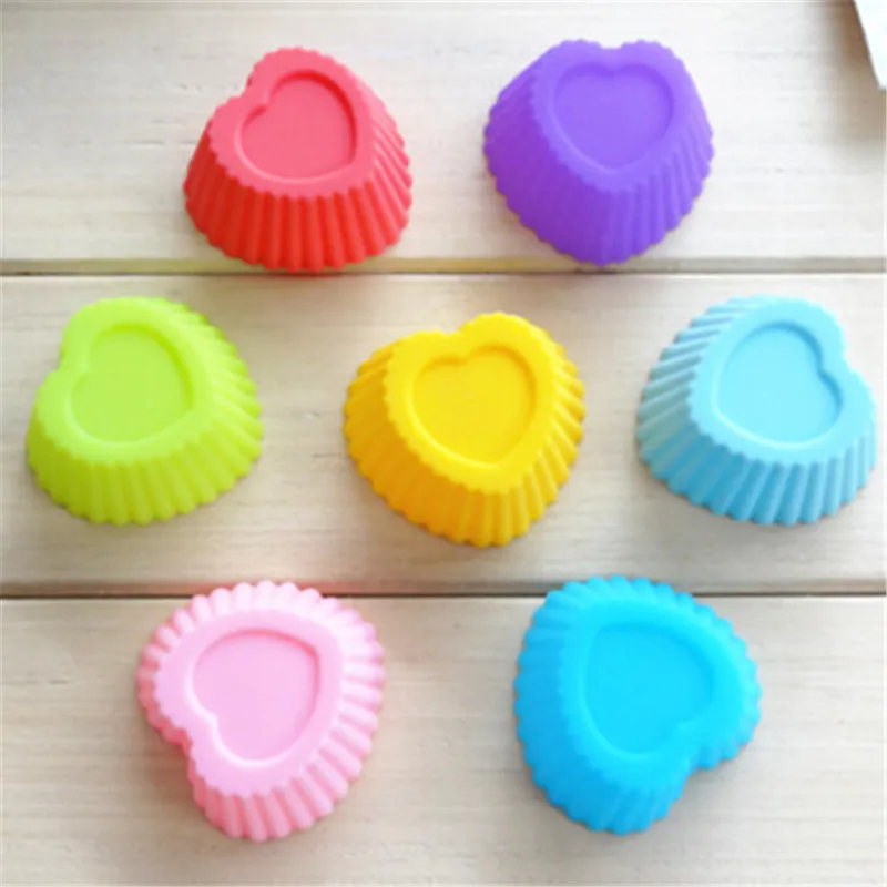 6 шт. силиконовые формочки для торта в форме сердца 3 см | Дом и сад