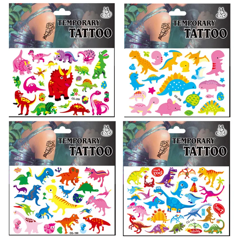 Случайный 2 шт. нетоксичный Водонепроницаемый и динозавром из мультфильма