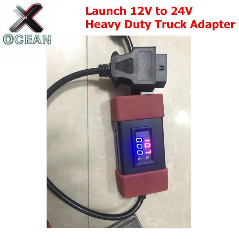 Newest Launch 12V to 24V Adapter Launch Heavy Duty Truck Diesel Adapter Cable for X431 Easydiag2.0/3.0 Golo Carcare