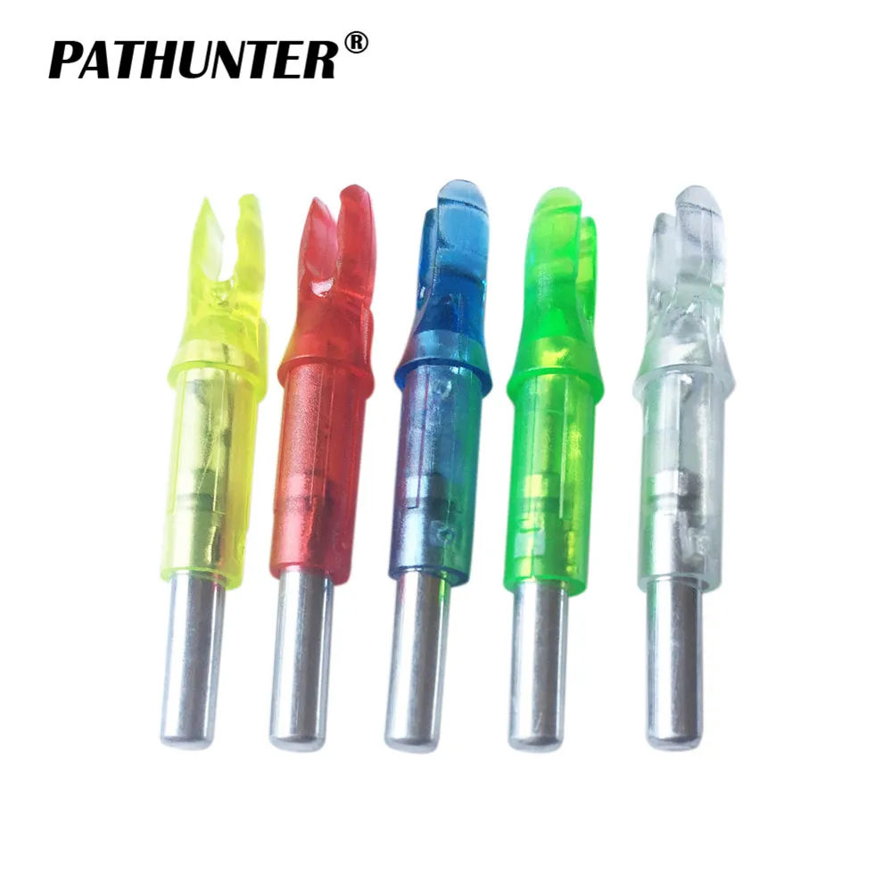 PATHUNTER 10 шт. ABS ID 6 2 мм Светодиодная освещенная стрелка Nock стрельба из лука