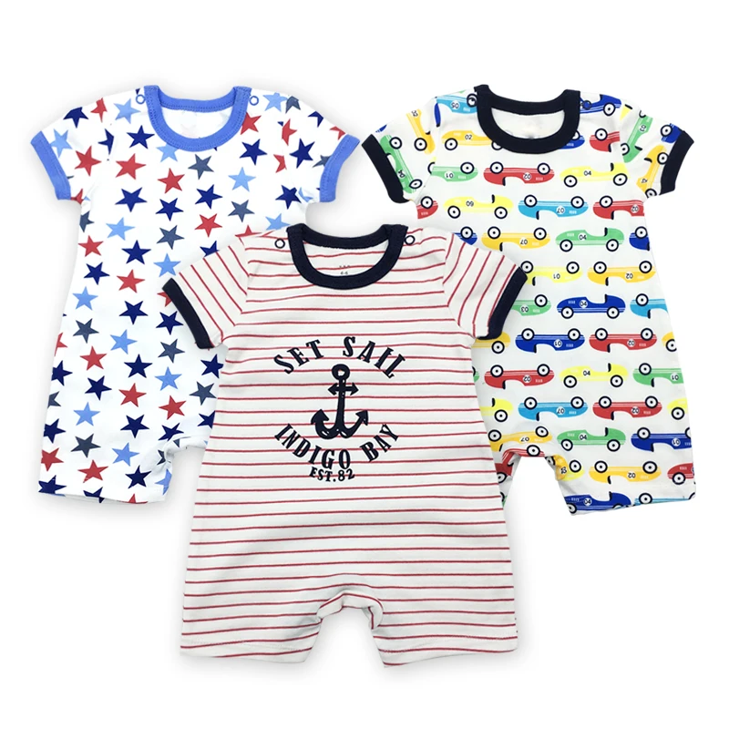 2021 модная одежда для младенцев детский комбинезон серый с коротким рукавом и