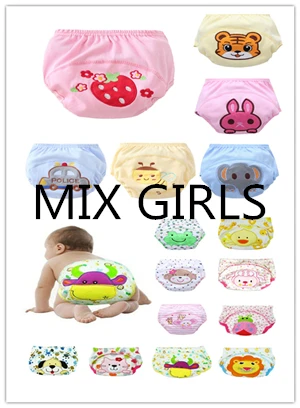 GIRLS COLOR 5 шт./лот, Детские тренировочные штаны с героями мультфильмов, водонепроницаемые штаны для подгузников, штаны для малышей, новое нижнее белье, многоразовые - Цвет: GIRLS COLOR