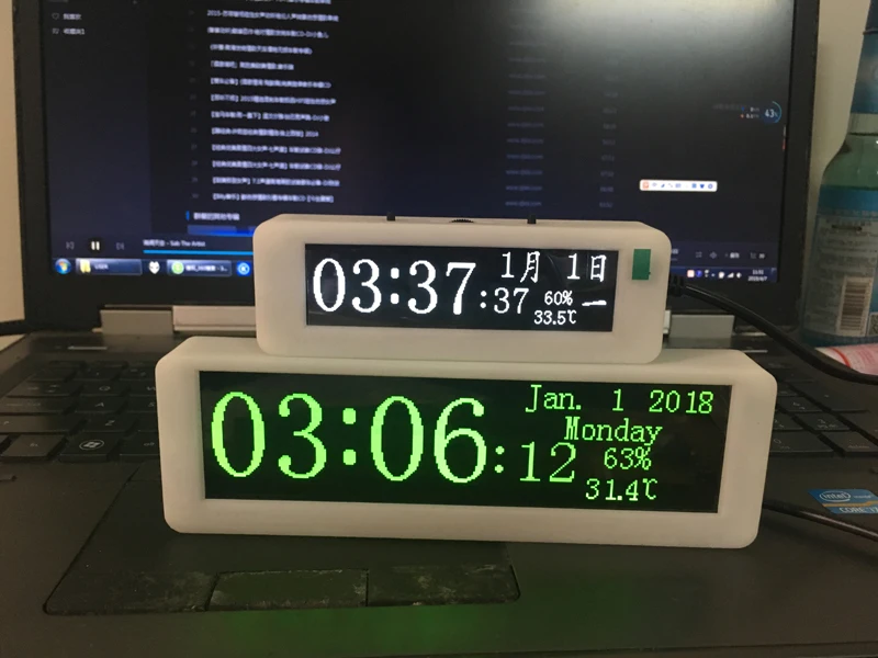 OLED 5," дюймовый музыкальный анализатор спектра, голосовое управление, автомобильный усилитель, индикатор уровня звука, VU метр с clcok, влажность
