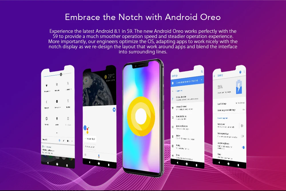 Оригинальный Leagoo S9 Android 8 1 мобильный телефон 5 85 ''u-образный Дисплей MT6750 Octa Core 4