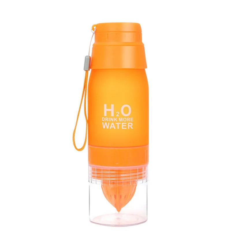 Yellow Новинка 650 мл лимонная чашка H2O бутылка для воды для питья больше воды бутылка для питья велосипеда портативная - Цвет: Yellow